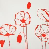 Скатерть полиэтиленовая 110х220см Маки 1/1 Скатерть полиэтиленовая 110х220см Маки 1/1