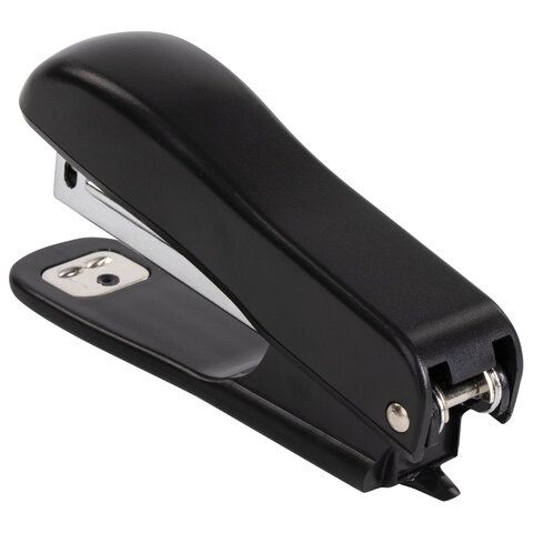 Степлер №10 до 12 листов,  с антистеплером, черный STAFF Profit