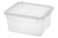 Ящик для хранения 2л с крышкой (190х157х90) кристалл 1/20 Ящик для хранения 2л с крышкой (190х157х90) кристалл 1/20
