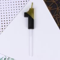 Свеча для торта Цифра 1 черно-золотая 1/960