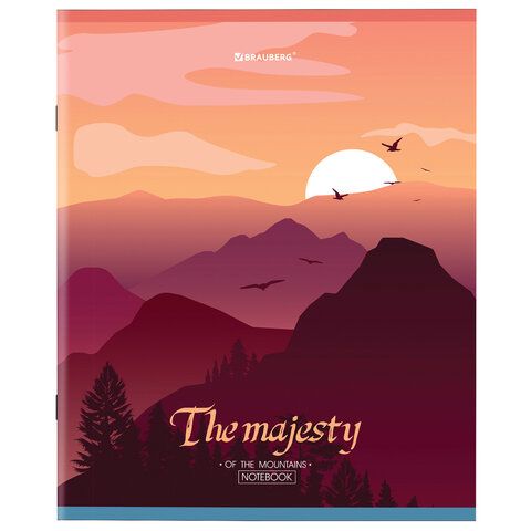 Тетрадь 48л А5  клетка обложка картон Majesty BRAUBERG 1/10/100