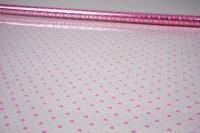 Ролик 70см х8м пленка полипропилен с рисунком Мелкие сердца, розовый 1/10  Ролик 70см х8м пленка полипропилен с рисунком Мелкие сердца, розовый 1/10