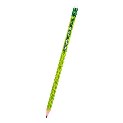 Карандаш ч/гр НВ с ластиком пластиковый ассорти GREEN BRAUBERG 1/72 Карандаш ч/гр НВ с ластиком пластиковый ассорти GREEN BRAUBERG 1/72