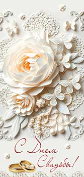 Конверт для денег 16,5х8см С Днем Свадьбы ! 90-1677 10/10 Конверт для денег 16,5х8см С Днем Свадьбы ! 90-1677 10/10