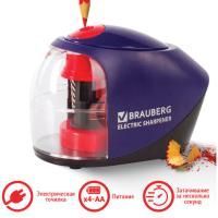 Точилка электрическая питание от 4 батареек АА, спиралевидное лезвие BRAUBERG Delta 1/8/32 Точилка электрическая питание от 4 батареек АА, спиралевидное лезвие BRAUBERG Delta 1/8/32