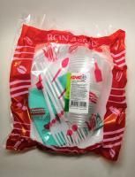 Набор одноразовой посуды Пикник на 6 персон Bon Appetit (тар 205,стак,вил,салф) 1/32