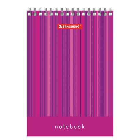 Блокнот 40л А6 108х145мм клетка гребень Полоски BRAUBERG 1/10/140 Блокнот 40л А6 108х145мм клетка гребень Полоски BRAUBERG 1/10/140